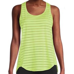 Avia Sheer Stripe Racerback Tank Top Lime Green Women’s XXL 2X 20